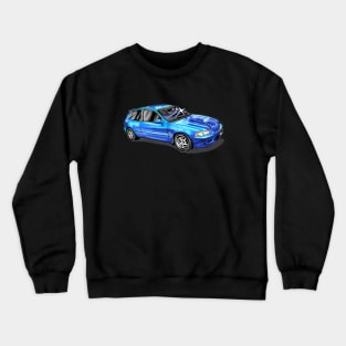CIVIC BLUE CAR Crewneck Sweatshirt